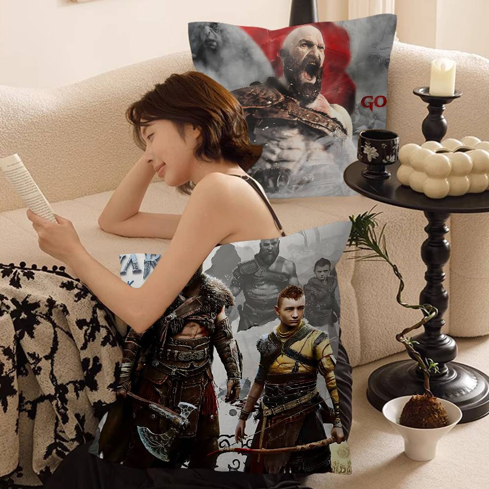 God Of War Video Game Pillow Gift Home Office Decoration Pillow Bedroom Sofa Car Cushion Coverpillow Case