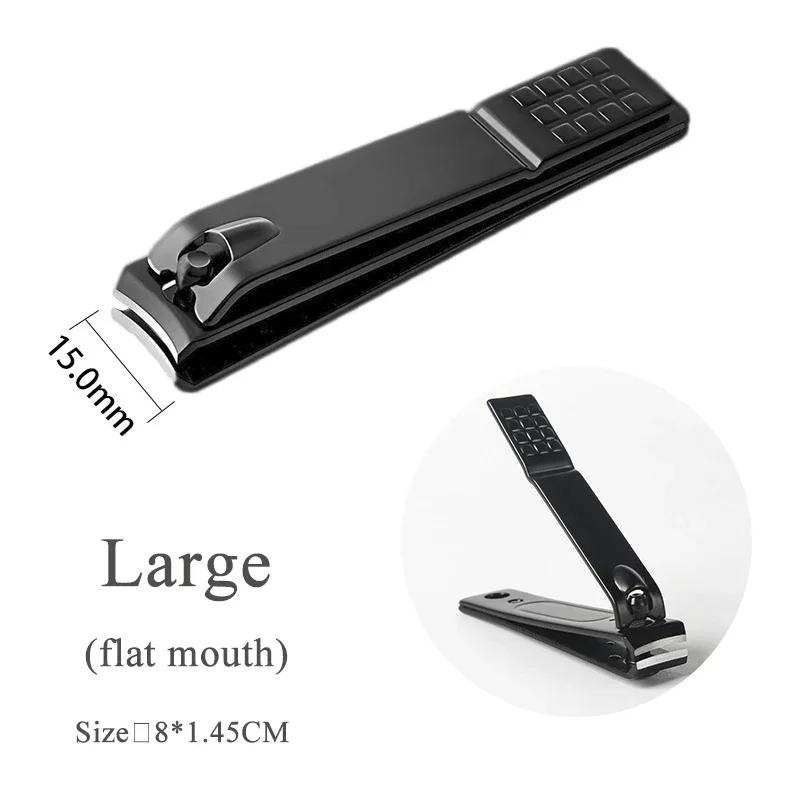 1/3/5Pcs Black Nail Clippers Stainless Steel Nail Cutter Thick Scissor Plier Toenail Fingernail Professional Manicure Trimmer