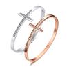 Charm Women Cuff Bangles Cross Crystal Bracelets For For Girls Sister Wife Friendship Jewelry
