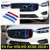 Lapetus Accessories Fit For VOLVO XC60 2018 -  Colorful Front Head Grille Grill Decor Strip Molding Cover Kit Trim 3 Pcs