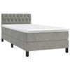 VidaXL Sommier à Lattes de Lit avec Matelas et LED, Lit Rembourré, Lit Simple, Lit Adulte de Chambre à Coucher Intérieur, 3134567