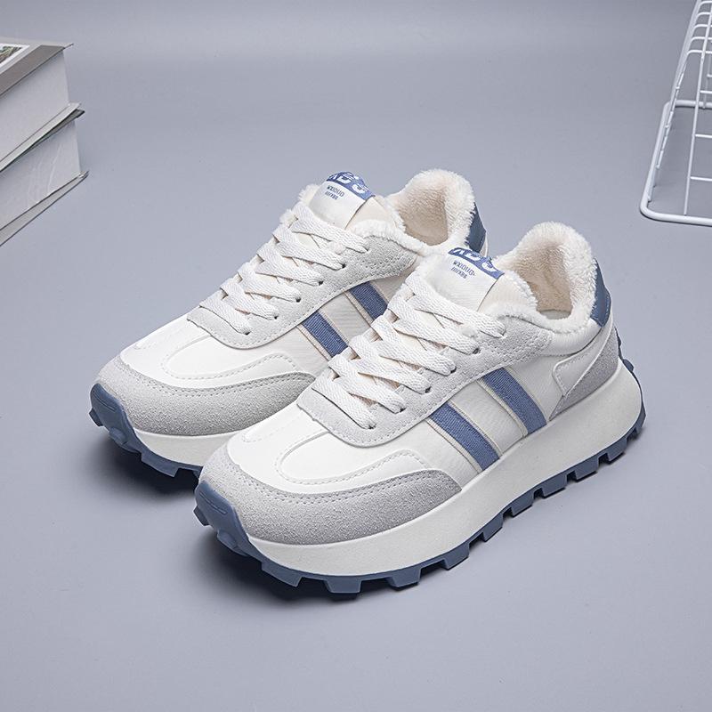

2025 Autumn Winter New Fashion Women Sneaker Brand Luxury Warm Soft Casual Footwear lace-up Light Flat Sport Shoes 35(Foot 22.5cm) синій