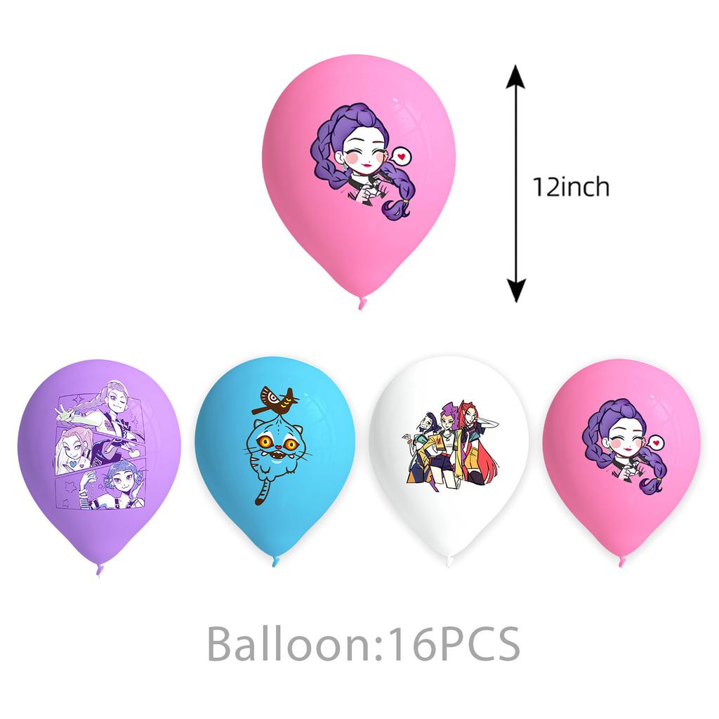 Popular Hunting Anime Demon Hunter Master Girl Group Party Supplies Kpop Girl Group Decoration Arrangement Props Tableware Horizontal