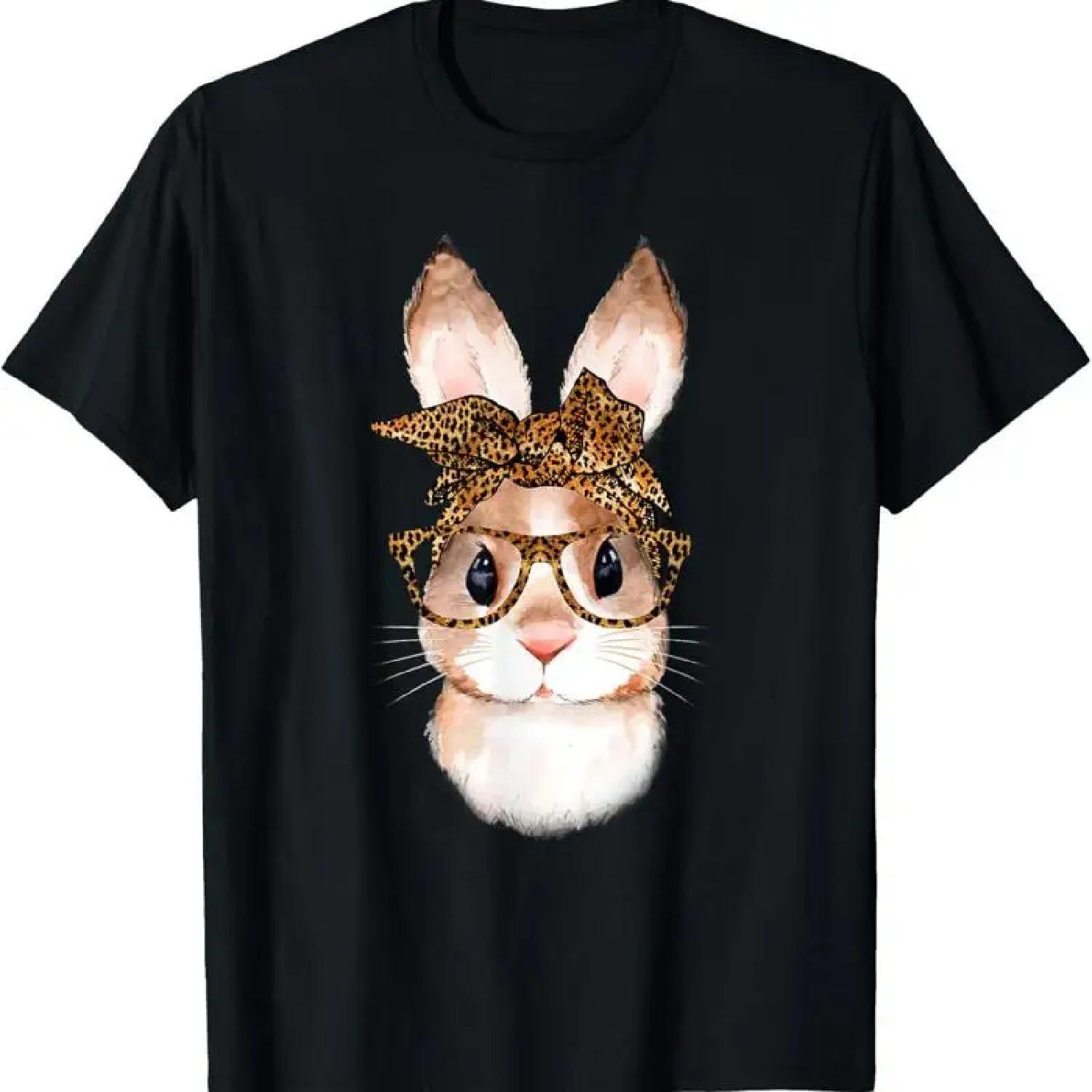Cute Easter Bunny Mom Leopard Year of the Rabbit T Shirt S