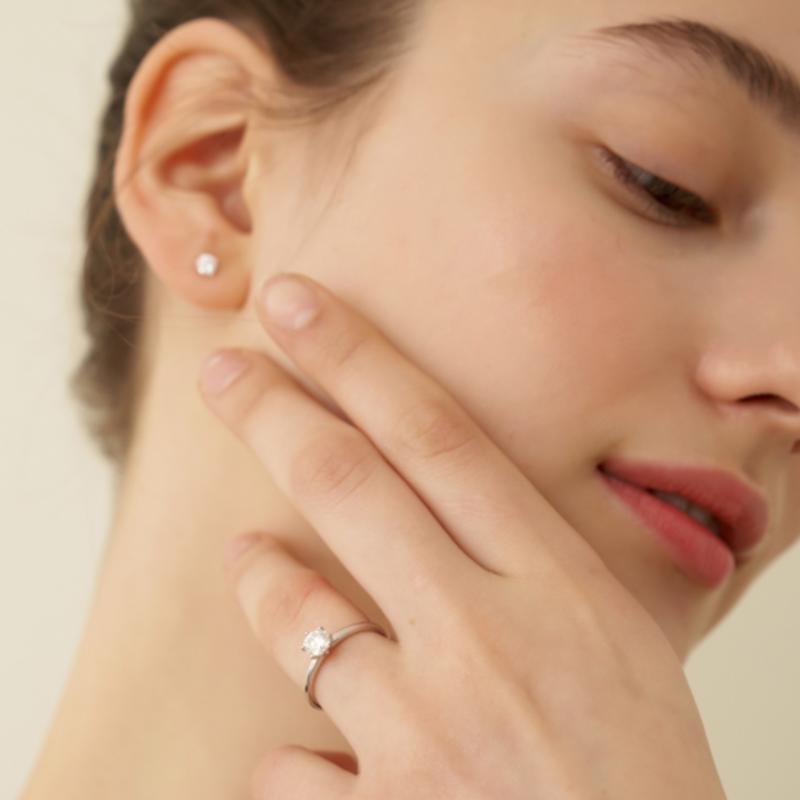 Tatiana [Silver925]Moissanite 0.5Carat Ring_DR0001