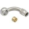 Stainless Steel 90 Degree Brake Hose End Fitting Banjo Eye Hole Diameter 10.2mm M10 to AN3 PTFE Brake Hose Line With Brass Olive