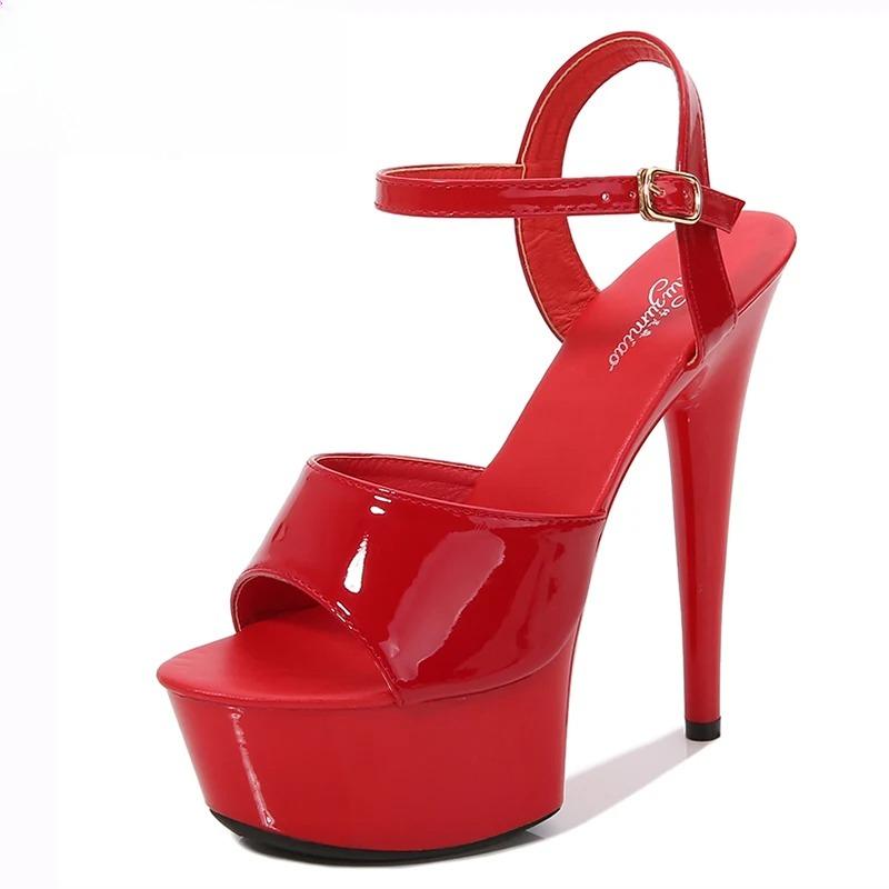 Fashion High Heels Plus Size 43 Women Shoes Classics 15cm Super High Heels Sandal Female Gladiator Shoes for Women Sexy Pumps Pole Dance