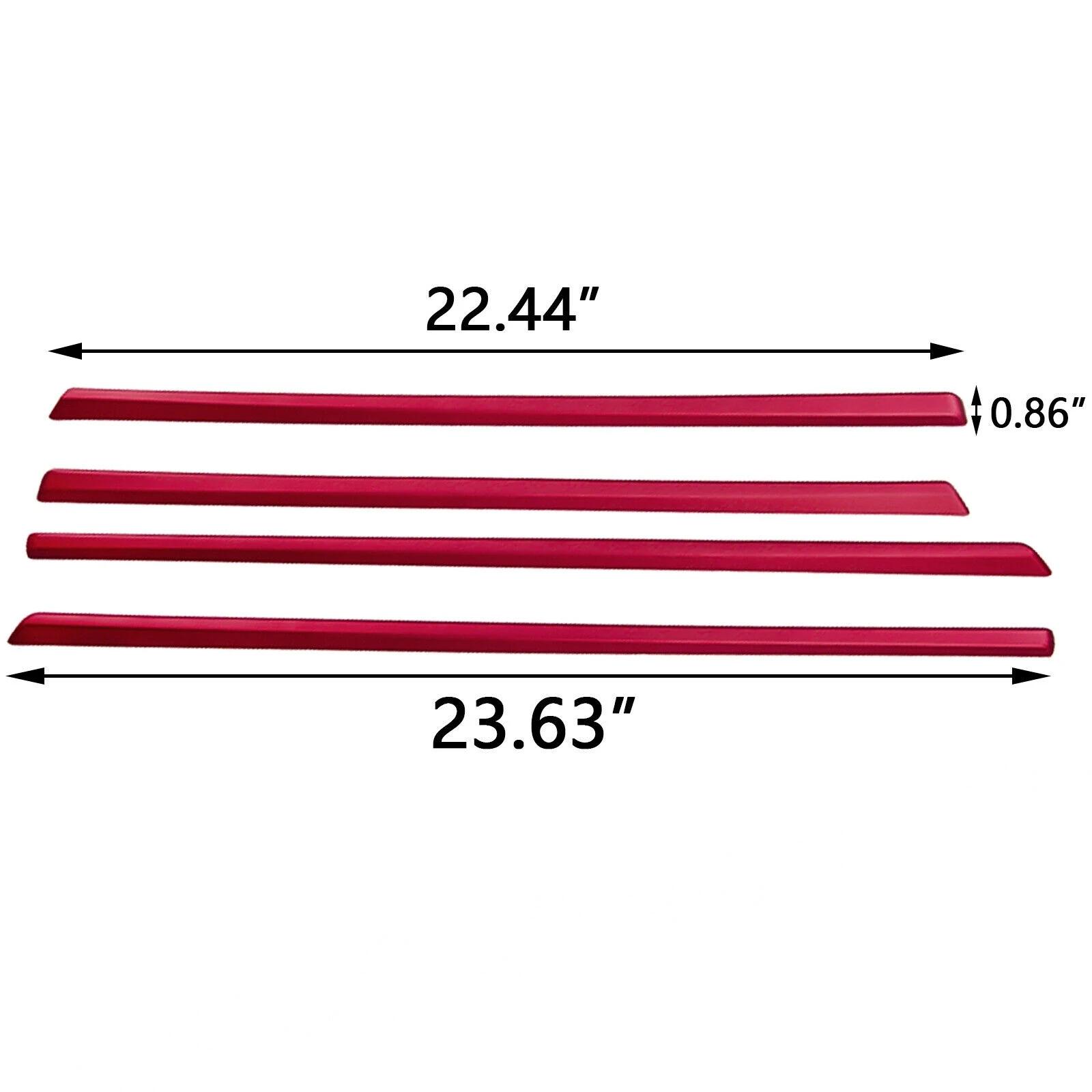 

4x Red Interior Door Panel Stripe Cover Molding Trims Strip Decor For BMW 3 Series F30 F31 A