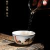 Suet jade white porcelain large chicken pot cup single teacup master cup household teacup business gift souvenir