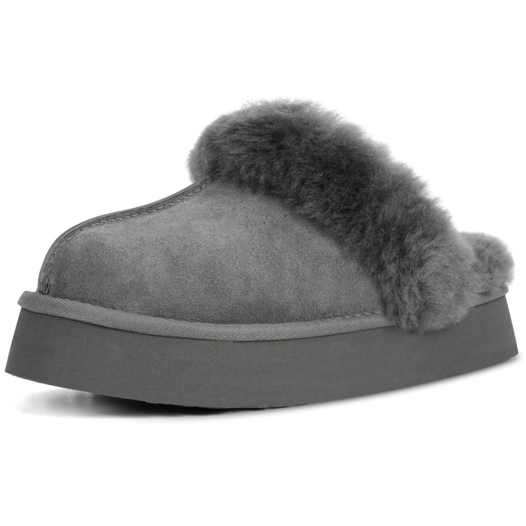 Модные женские платформенные пушистые тапочки Crestar, новые женские зимние домашние тапочки, толстая подошва, теплая пушистая обувь, комнатные уличные хлопковые туфли