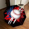 1 Stück Amerikanisches Baseball-Kunstwerk Regenschirm mit Kunststoffgriff, Geeignet für alle Jahreszeiten Zuhause Reise Outdoor-RegenschirmDD1607