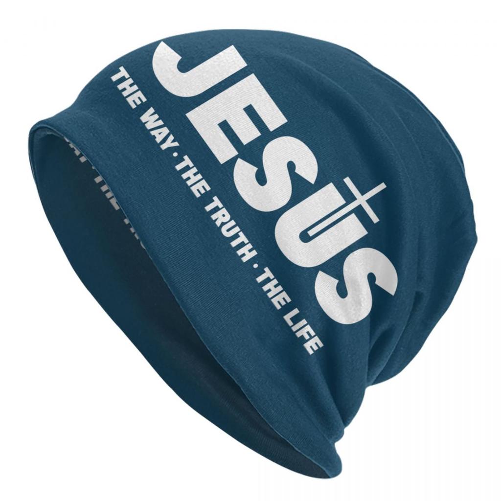 Custom Yeshua Jesus Christian Skullies Beanies Caps Unisex Winter Warm Knitting Hat Street Adult Bonnet Hats Outdoor Ski Cap