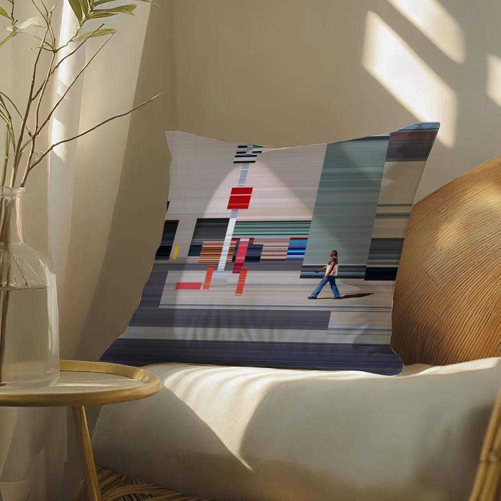 Abstract World Premium Printing Pillow Case Silky Elegant Comfort Sofa Bed Invisible Zipper