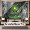 Benutzerdefiniertes Namens-Text-Wandteppich John Deere Personalisierter Polyester-Wandteppich für Schlafzimmer und Zimmer