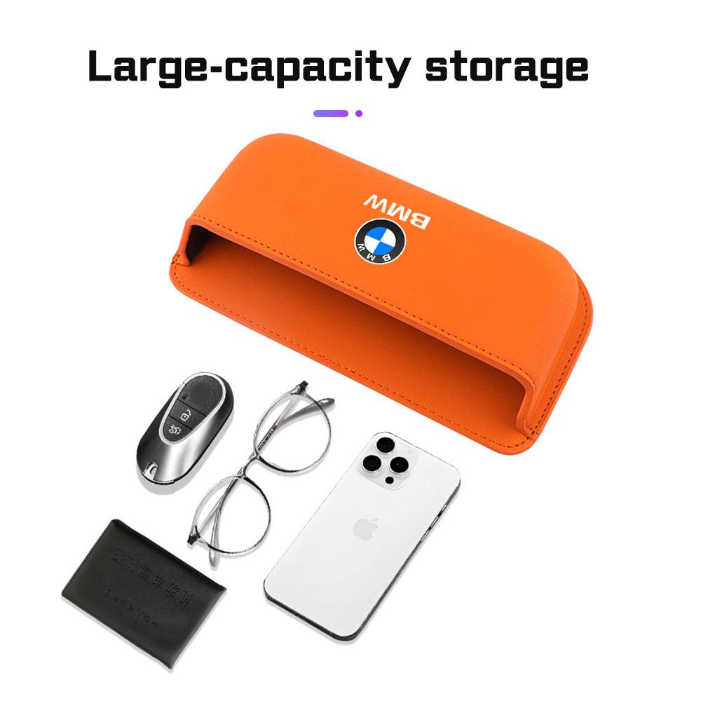 bqwdy8 Leather Car Side Pocket Organizer Bag for BMW E46 E90 E60 F30 F10 E39 F20 E87 F01 G20 G30 X1X3 X5 X6 Door Adhesive Storage Pouch