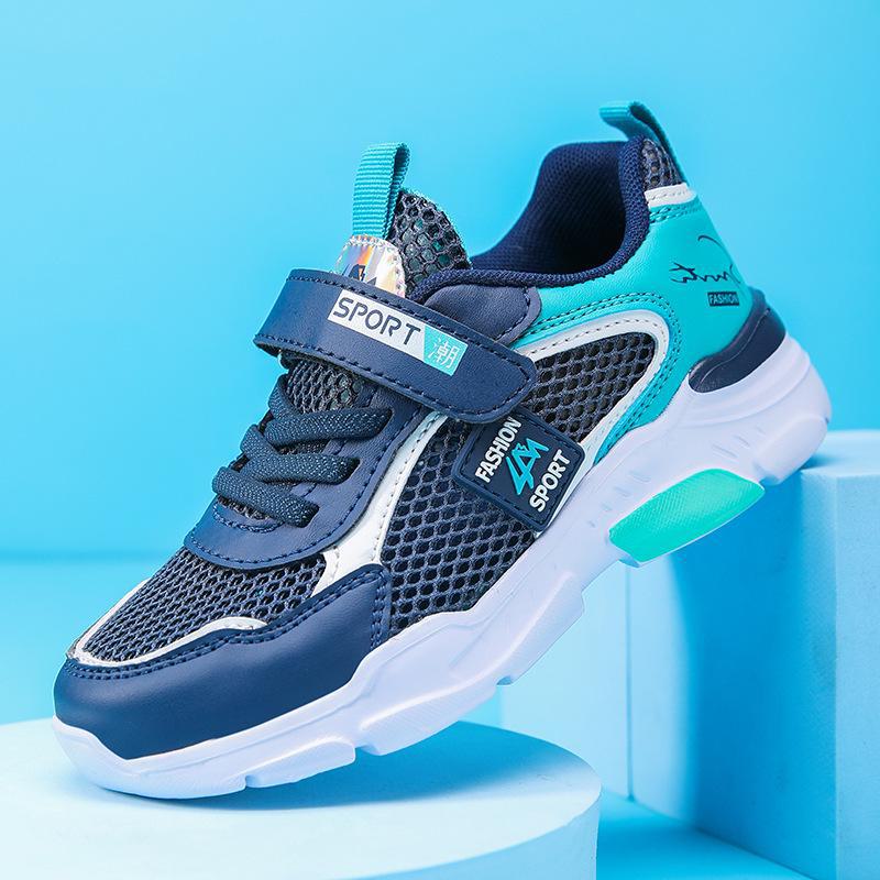 Chłopięce buty sportowe do chodzenia i biegania z siateczki skórzanej 2024