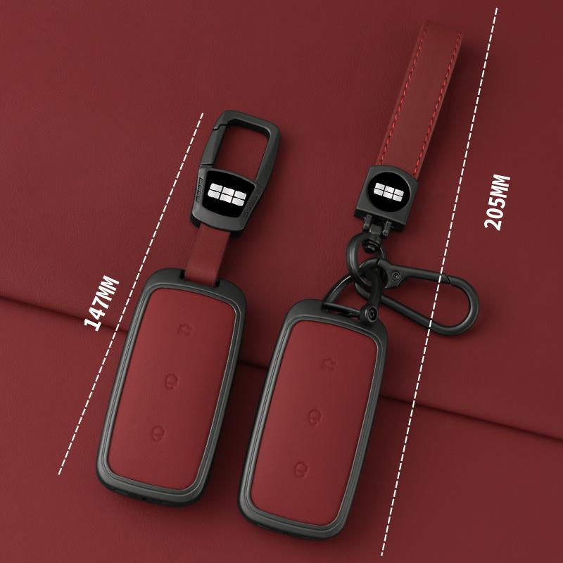 For Geely Key Case Ex5 Galaxy E5 Proton E.Mas 7 Car Key Case Zinc Alloy Leather Case