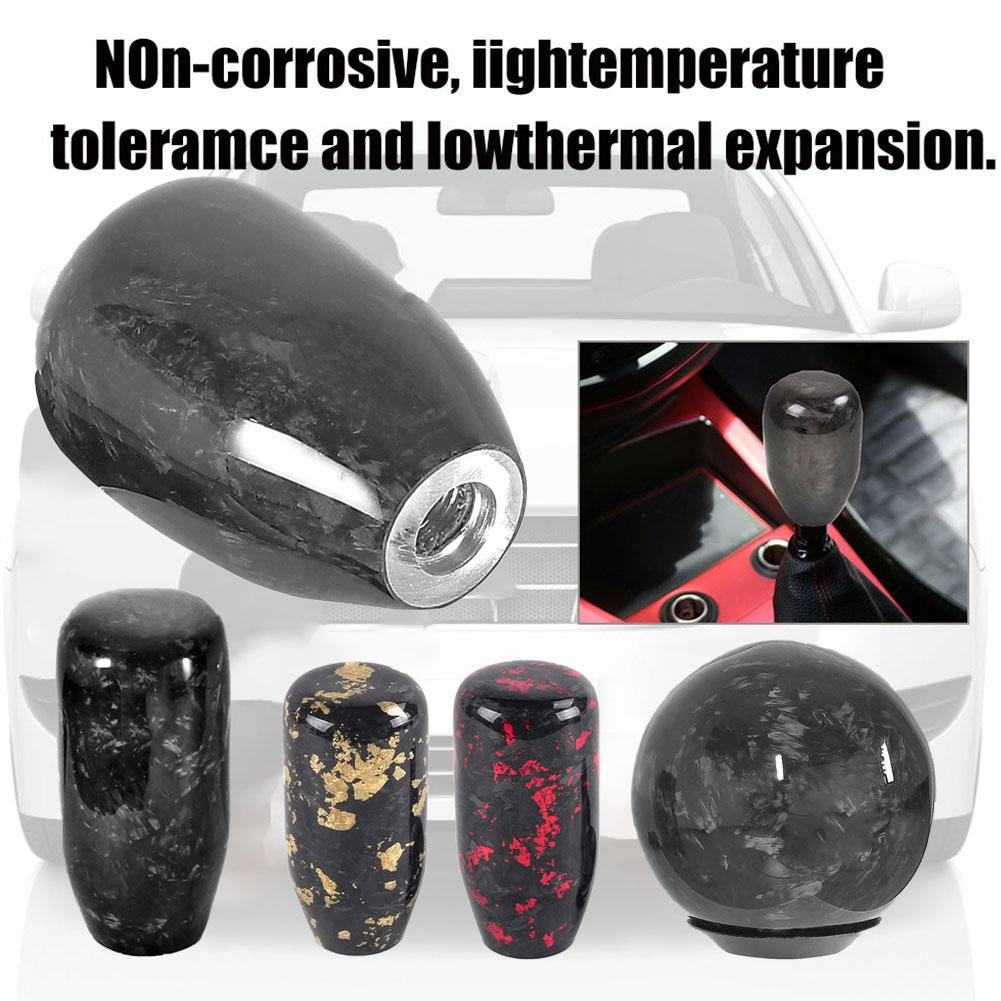 Universal Car Carbon Fiber Manual Gear Shift Knob Stick Shifter Knobs Shape Lever MT AT Gearstick Cylindrical Y2Q2