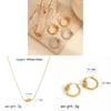 Geometric Stainless Steel Earring Set For Women Modern Style