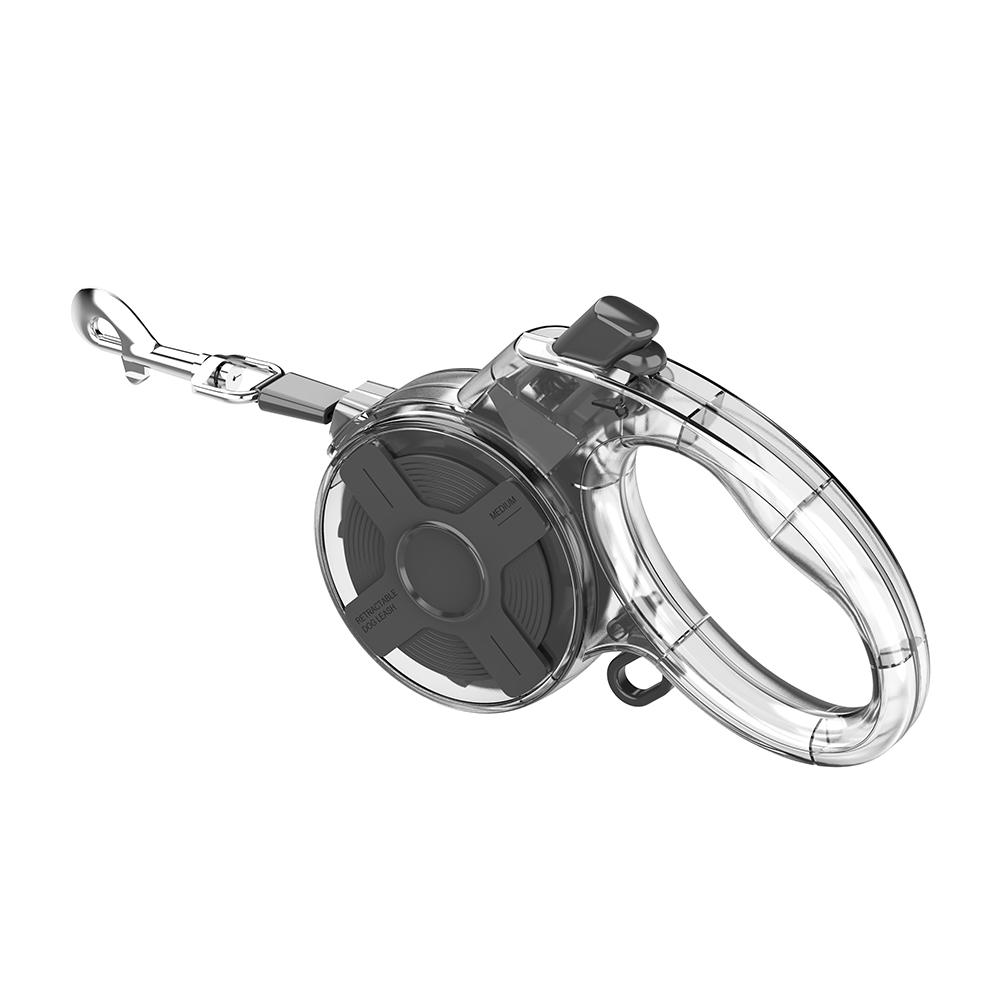 Ultra-Light Mini 4M Retractable Dog Leash, Anti-Lost Anti-Runaway Pet Leash for Small Dogs & Cats, Outdoor Use (Black,3m) чёрный