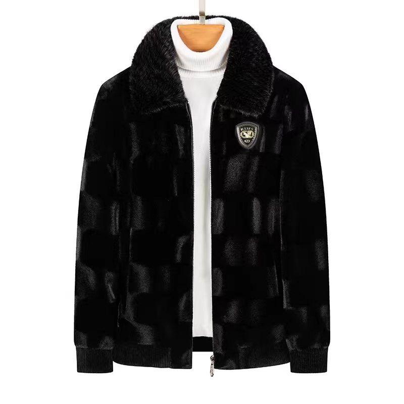 Men's Winter Lapel Handsome Jacket Straight Hem Casual Warm Coat