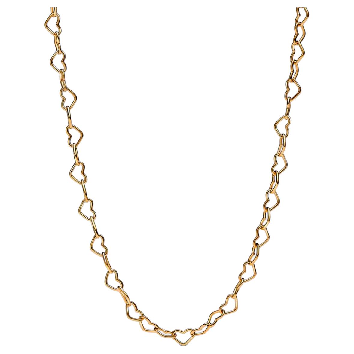 Pandora Heart Chain Design Necklace Women necklaces Gold 363334C00 Box