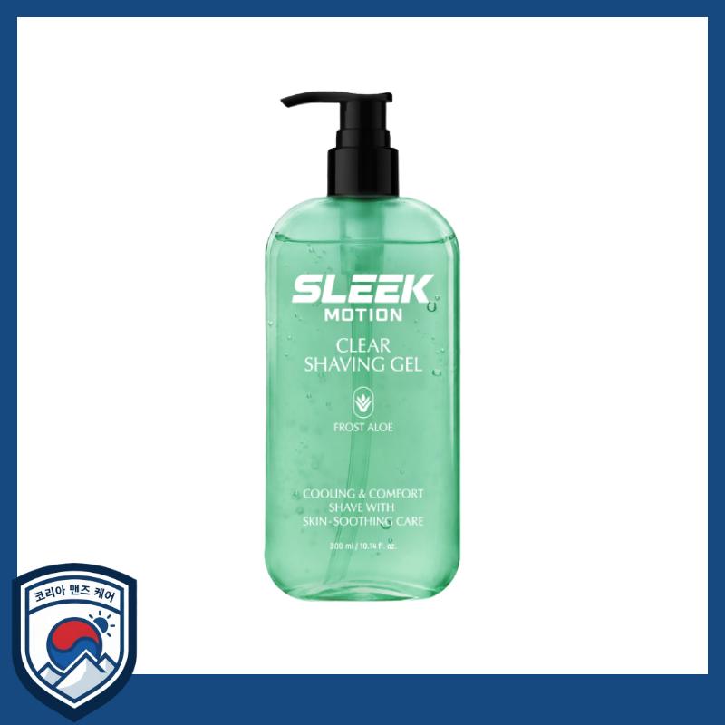 [DORCO] Sleek Clear Shaving Gel Frost Aloe (300ml) - Advanced Friction Reduction & Translucent Precision Moisture Shield