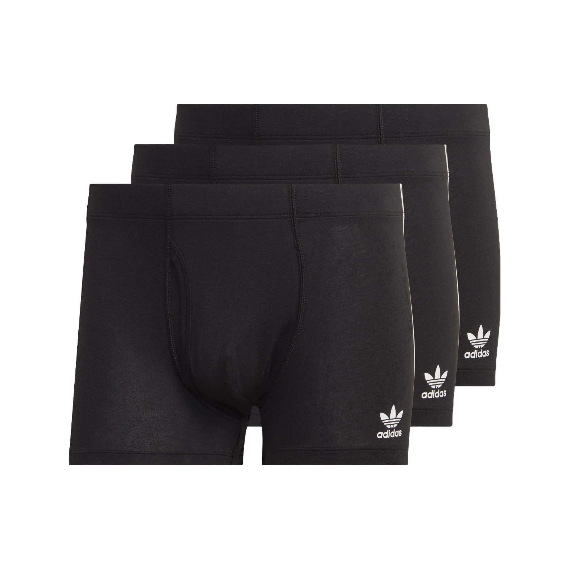 

Adidas Originals Comfort Flex Cotton 3-Stripes Trunk Briefs Printed Boxer Shorts Men Underwear Black GB0841 S