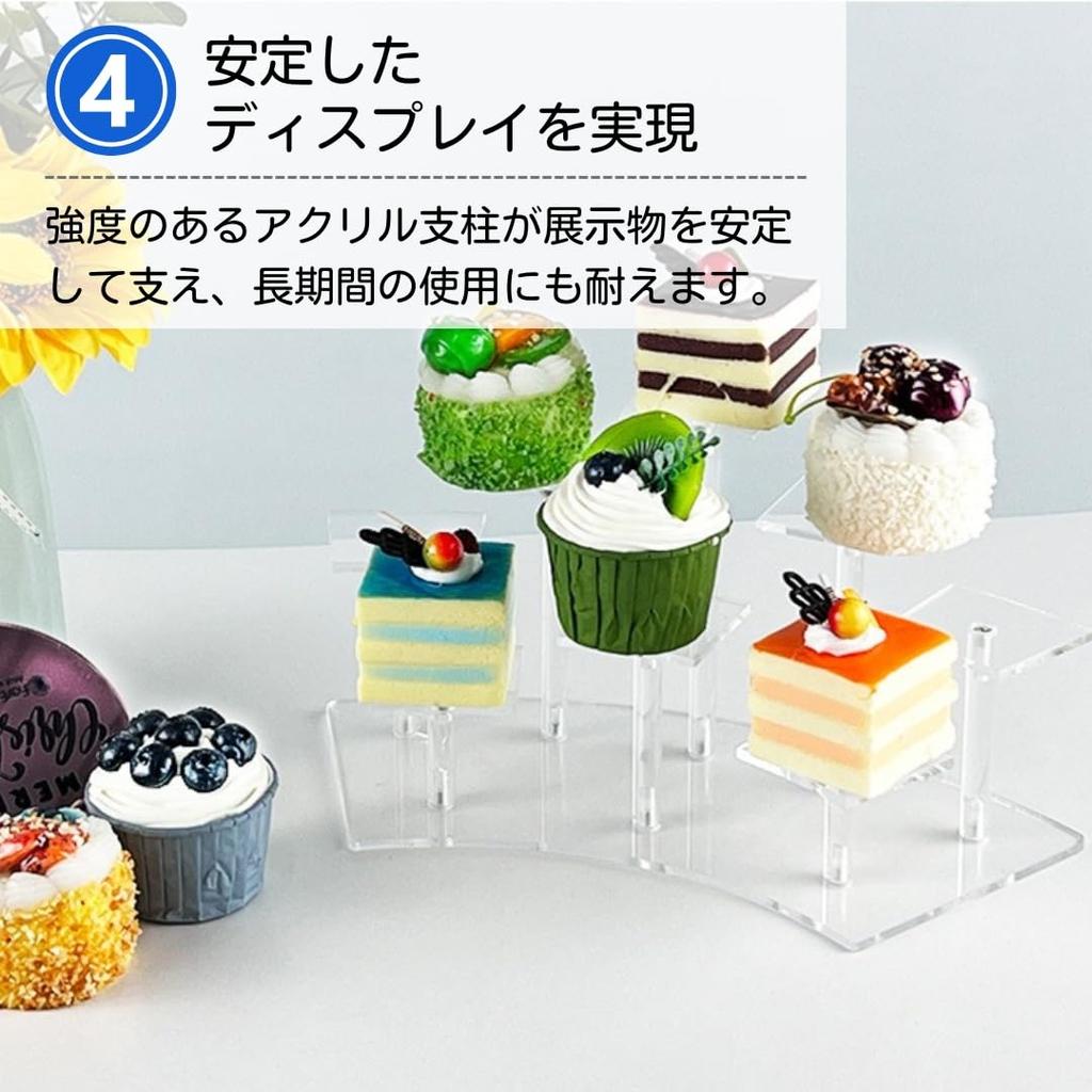 ateena Figure Display Acrylic Figure Collection Figure Display C Stand, Case, Case, Stand, Case, (5 Figures)