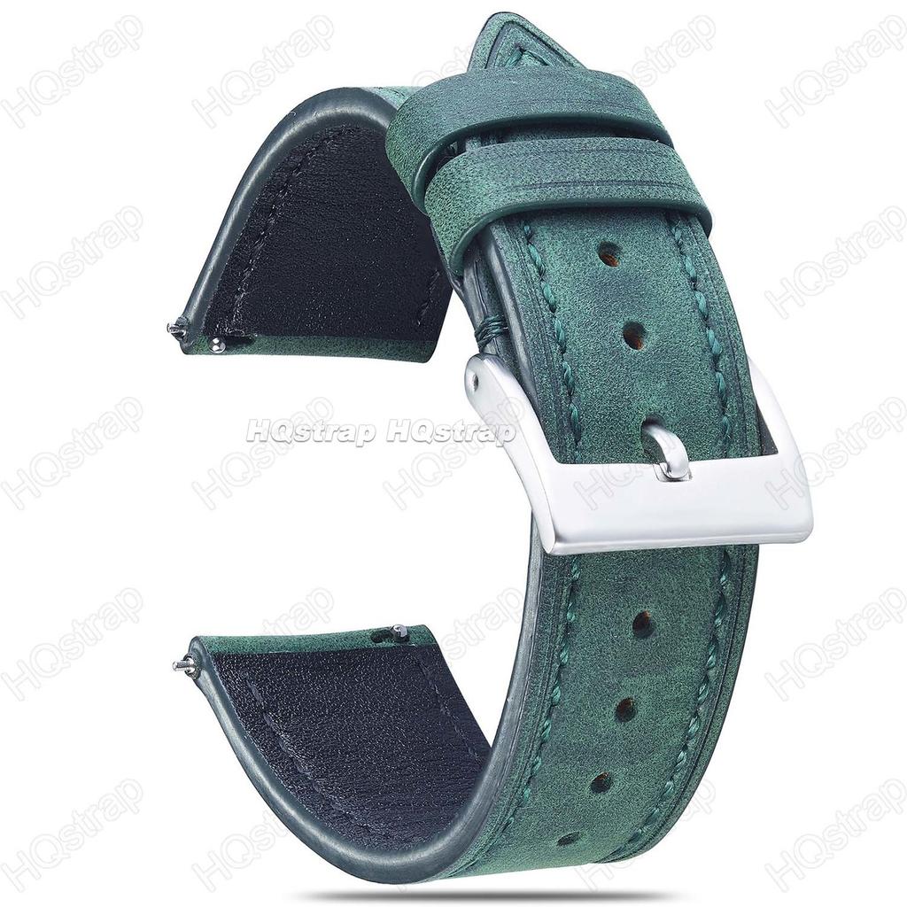 Watchband Cowhide Leather Watch Strap 18mm 19mm 20mm 21mm 22mm Stainless Steel Buckle Butterfly Bracelet for Women Men Watch Band Vintage