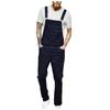 Mens Jeans Wash Overall Jumpsuit Streetwear Pocket Suspender Pants Trousers