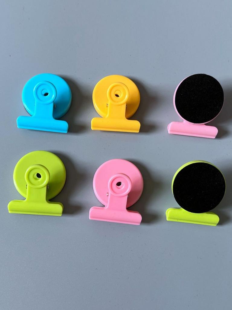 Magnetic Clips for Refrigerator, Fridge Magnets, Scratch Free, Heavy Duty Magnetic Clips, Perfect for Note List, Photo Displays