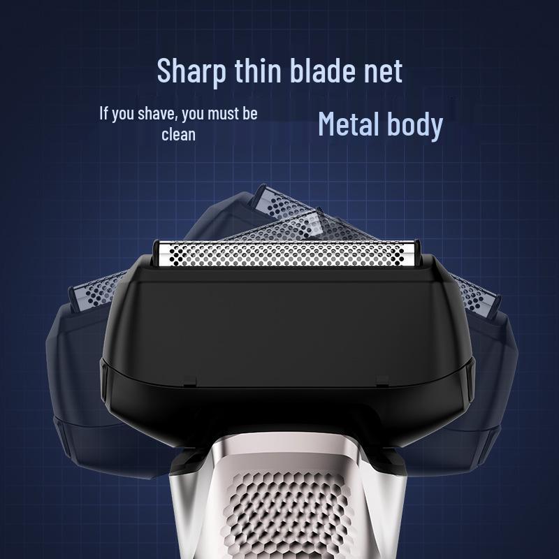 2025 High-Power Men's Electric Shaver with Digital Display & Washable Five-Blade Beard Trimmer