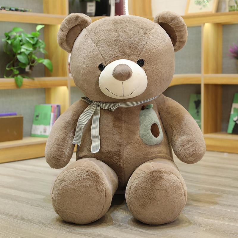 Huggable High Quality 2 Colors Teddy Bear With Avocado Stuffed Animals Plush Toys Doll Pillow Kids Lovers Birthday Baby Gift