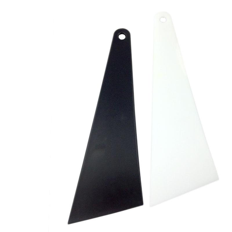 Термостойкий скребок для автомобильной пленки - Большой, толстый пластиковый скребок 30° для стекла, обоев и острых углов. White (24.5*8cm)