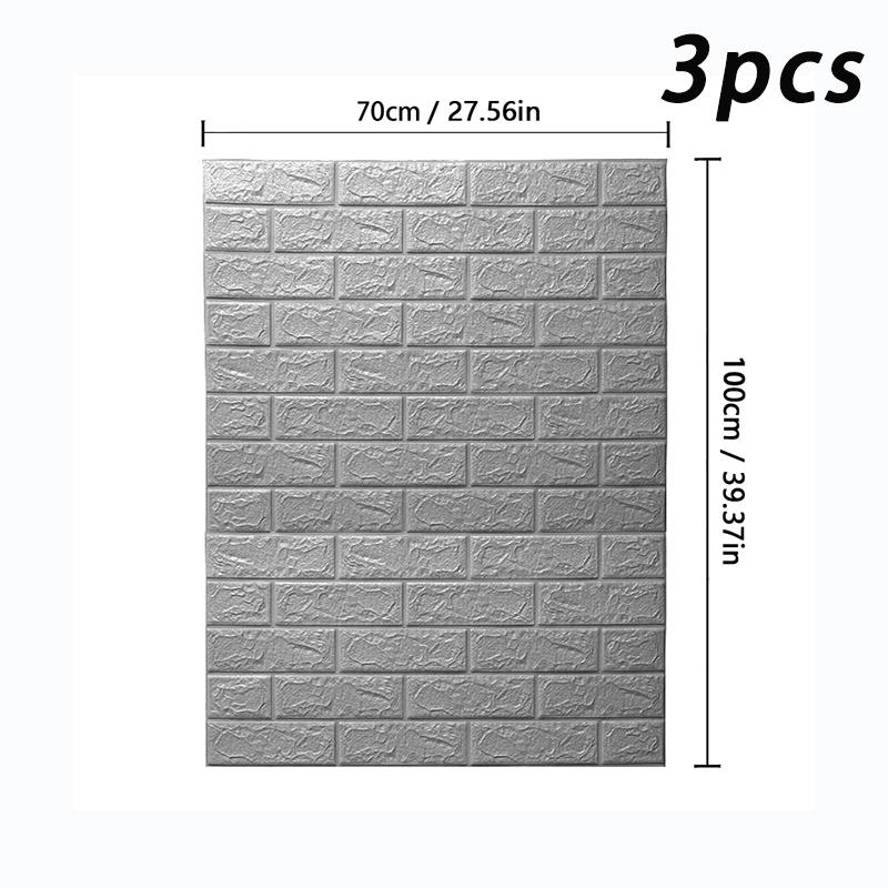 70X100cm Neutral Solid Color 3D Wall Sticker Self Adhesive Removable Wall Covering for Home Interior Decor