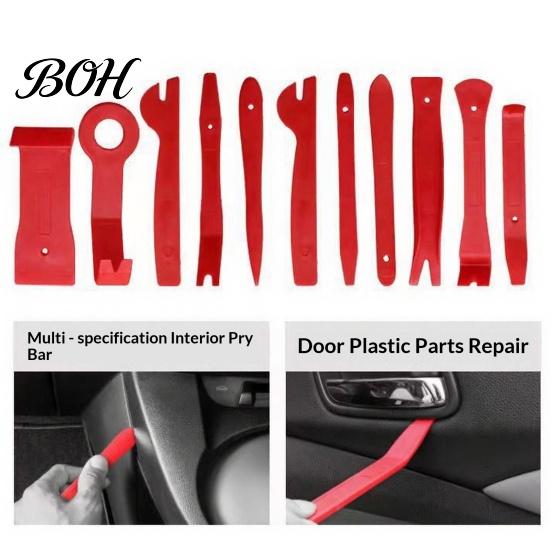 Vehicle Buckle Removal Kit 19Pcs Trim Tool Set with Pick & Clip Tool, Sticker Scraper, Automotive Plastic Car Audio Installation Tools Pry for