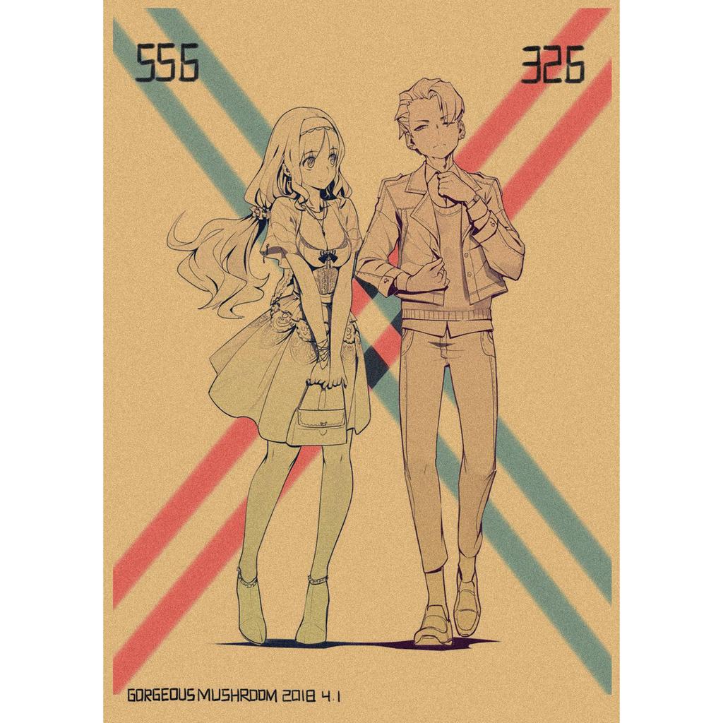 National Team DARLING In the FRANXX Retro Kraft Paper Anime Poster 261 for Wall Decoration