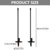 Black Metal Candle Sconces Set of 2 Wall Mounted Pillars Candle Holders Hanging Candlesticks Home Living Room Decors