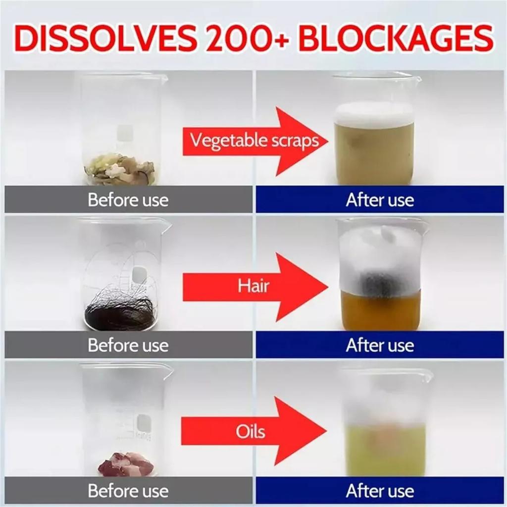 Dredging Agent, Clog Remover Agent, Kitchen Unblocker, Powerful Pipe Dredge Agent For Kitchen Quick Cleaning
