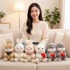 24cm Kawaii Sitting Red Mushroom Rabbit Plush Toy Stuffed White Grey Cream Lop Cartoon Sweet Animal Doll Birthday Gift