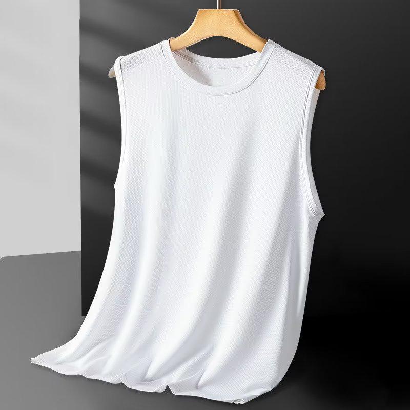 Trendy Men's Solid Color Round Neck Summer Pullover Vest