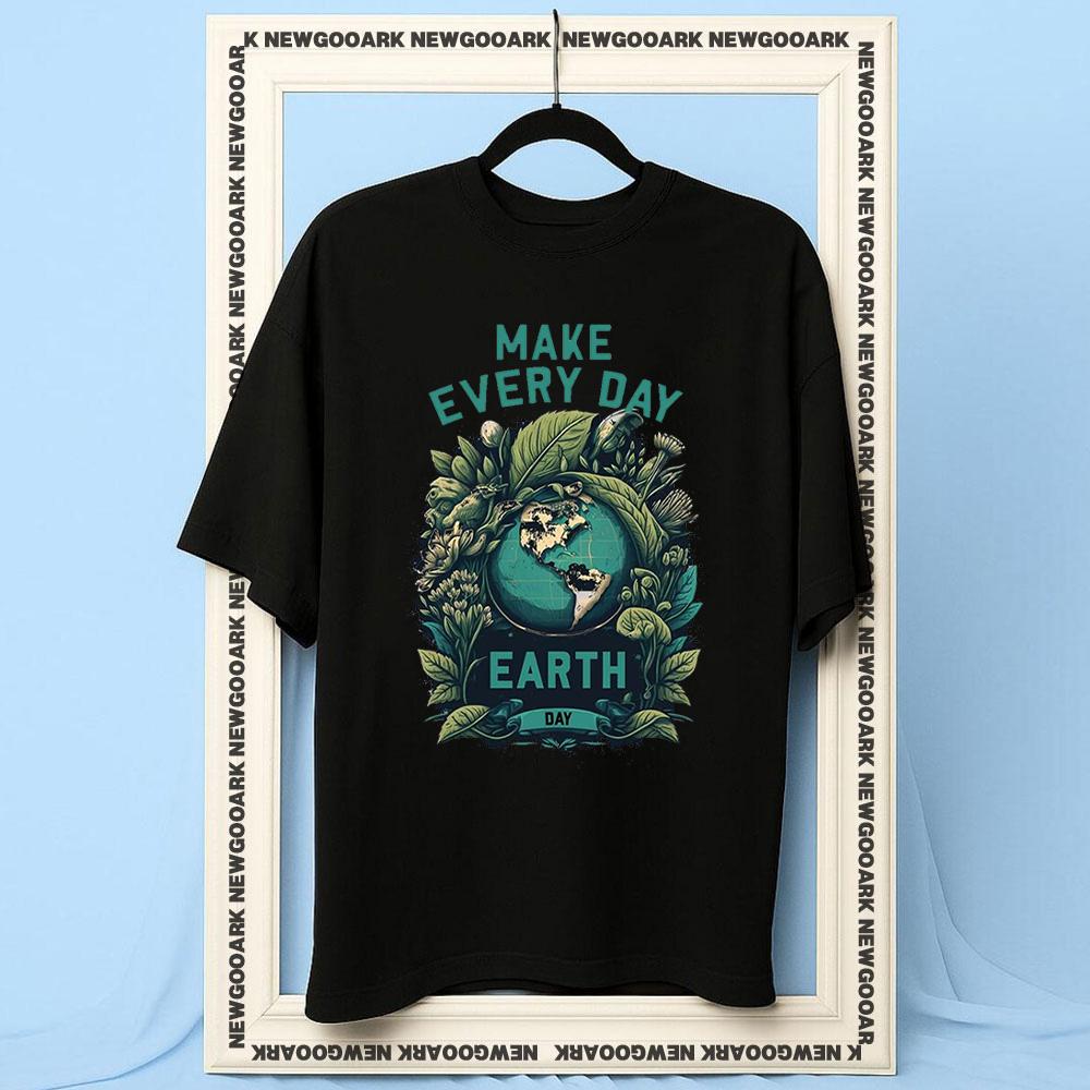 Make Everyday Earth Day Teacher Earth Day Goose tshirt woman man Casual cotton printed t shirts Adult Oneck summer tee S