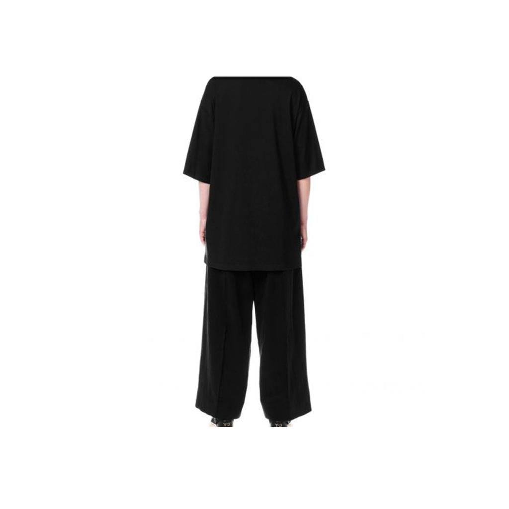 Y-3 Casual Fashion Youth Loose Round Neck Pullover Short Sleeve T-Shirt Unisex T-Shirt Black H44790