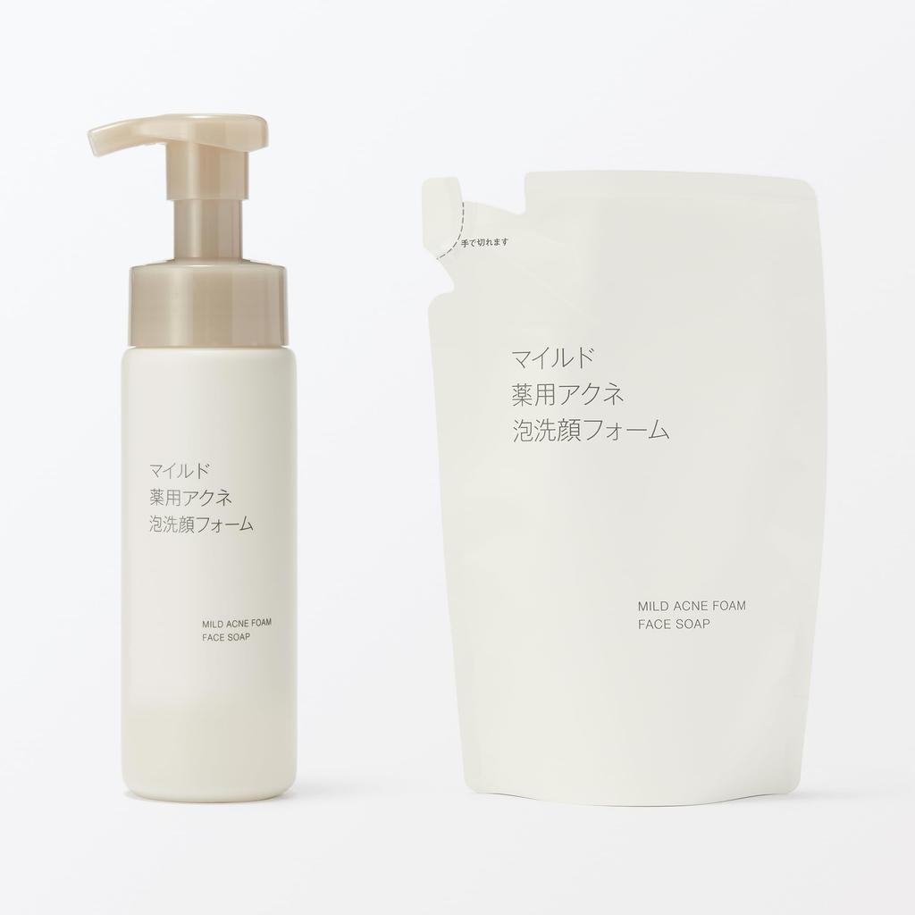 MUJI Mild Medicated Acne Foaming Facial 83941147 Cleanser, 200mL,