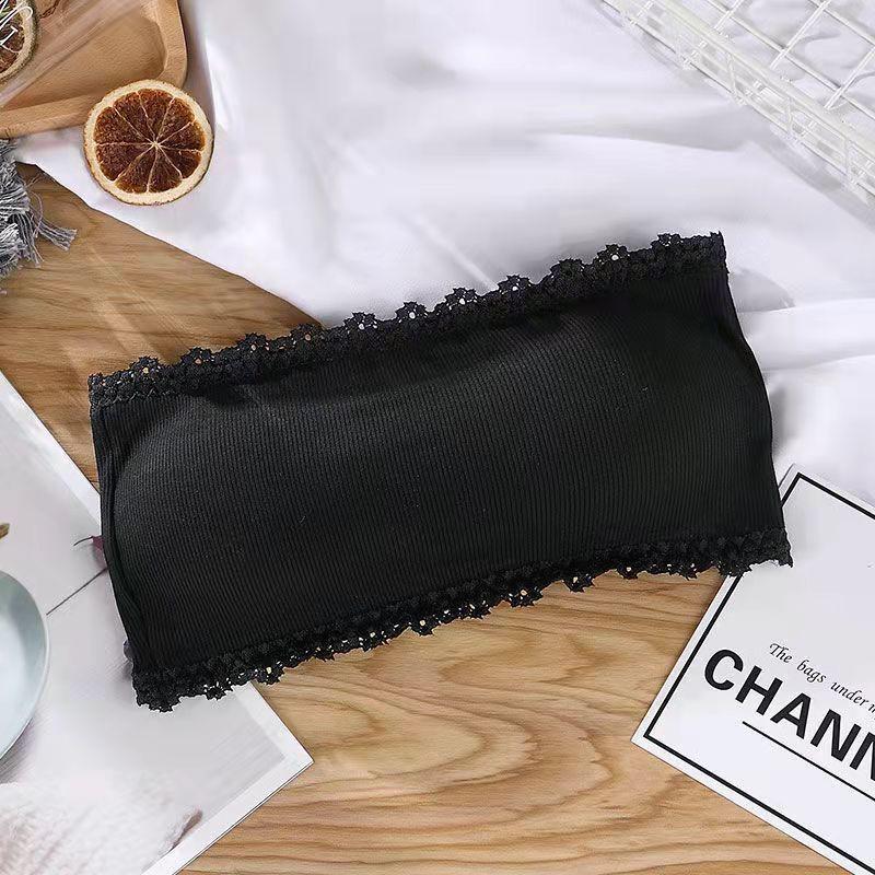 

Невидимый кружевной бюстгальтер-бандо без бретелек, женское нескользящее нижнее белье, тонкий летний стиль One Size [Recommended 80-125 lbs]