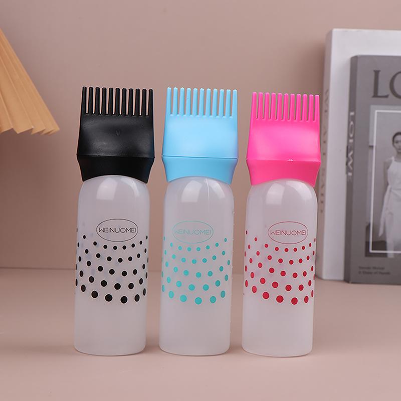 170Ml Hair Oil Applicator Bottle Hairdressing Shampoo Bottle Hair Dye Refillable Bottle Hair Coloring Hairdressing Styling Tools