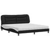 VidaXL Lit avec matelas noir et blanc 180x200 cm similicuir 3208743