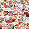 10/30/64pcs Watercolor Japanese Style Culture Food Stickers Cartoon Travel Landscape Sticker Suitcase Phone Laptop Decals Decor