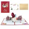 3D Pop-up Christmas Card with Custom Envelope and Hot Stamping